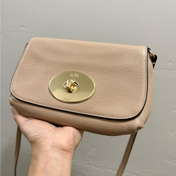 New Coach Leather Foldover Clutch & Pebble leather Crossbody - Picture 2 of 16